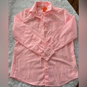 NWOT Joe Fresh Pink and White Button Down Shirt in XS